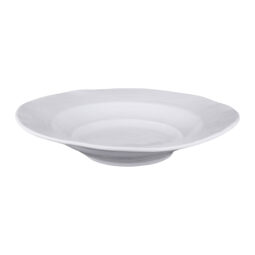 M14B-W - Melamine Irregular Round Serving Bowl - White