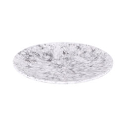 B379103-BBM - Melamine Round Plate - Black Marble