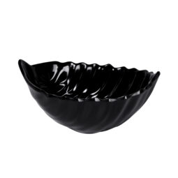 M82L-B - Melamine Small Leaf Bowl - Black