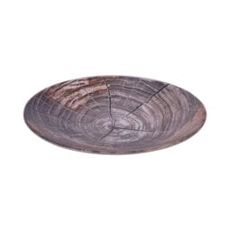 B20363-KW - Melamine Round Plate - Knotwood