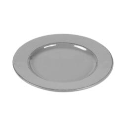 D850T-G - Melamine Round Double Line Plate - Gray