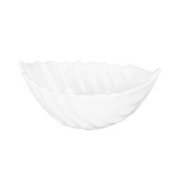 M82L-NW - Melamine Small Leaf Bowl - White