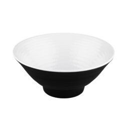 D1005RR-BW - Melamine Bowl - Black Matte Finish Outside/White Gloss Finish Inside