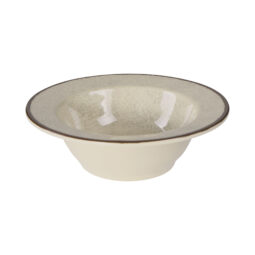 DB6M-V - Melamine Round Crackle Bowl - Vanilla