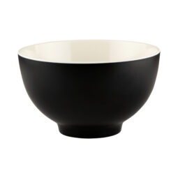 JW32T-ES - Melamine Round Two-Tone Bowl - Ebony Outside, Sand Inside