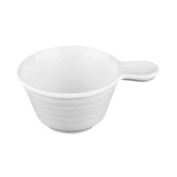 D42RR-W - Melamine Bowl w/ 1/2" Handle - White