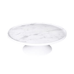 M12RPKT-C - Melamine Round Plate Stand - Carrara Marble