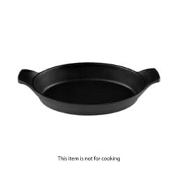MFP85OV-B - Melamine Oval Faux Cast Iron Skillet - Black