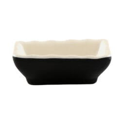 JW3252T-ES - Melamine Two-Tone Sauce Dish - Ebony Outside, Sand Inside