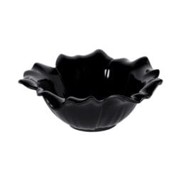 M125FP-B - Melamine Large Round Flower Bowl - Black