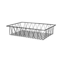 W18124-GG - Metal Rectangular Wire Basket - Gunmetal Grey