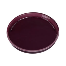 DG71R-PG - Melamine Round Coupe Plate - Purple Glaze
