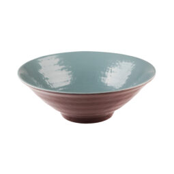 D1010RR-ABY - Melamine Bowl - Aubergine Matte Finish Outside/Abyss Gloss Finish Inside
