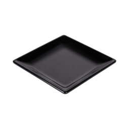 D77SQ-B - Melamine Square Plate - Black