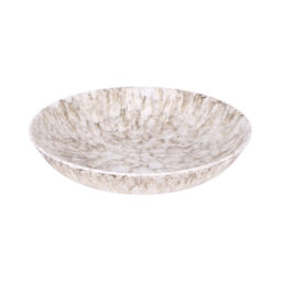 B381885-BRM - Melamine Round Coupe Bowl - Brown Marble