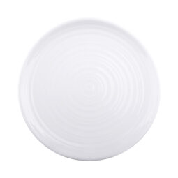 DS8-W - Melamine Round Swirl Plate - White