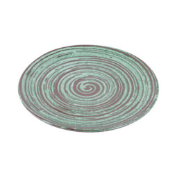 B399106-SDG - Melamine Round Plate - Stardust Green