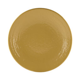 D10RR-OO - Melamine Round Pebble Plate - Olive Oil
