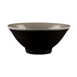 D1005RR-MR - Melamine Bowl - Aubergine Matte Finish Outside/Mushroom Gloss Finish Inside