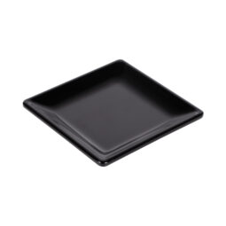 D55SQ-B - Melamine Square Plate - Black