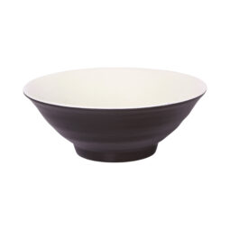 D1008RR-AW/CH - Melamine Bowl - Antique White Gloss Inside/Chocolate Matte Outside