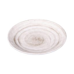 D9138R-TD - Melamine Round Plate - Taupe Design
