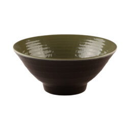 D1005RR-LIZ - Melamine Bowl - Aubergine Matte Finish Outside/Lizard Gloss Finish Inside