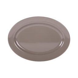D1014OV-MR - Melamine Oval Rim Platter - Mushroom