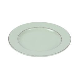D1025T-H - Melamine Round Double-Line Plate - Hemlock