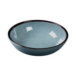 DB51M-CB - Melamine Small Round Crackle Bowl - Cameo Blue