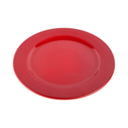 DGP105R-RG - Melamine Round Plate - Red Glaze