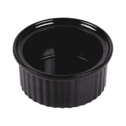 R2-B - Melamine Ribbed Ramekin - Black