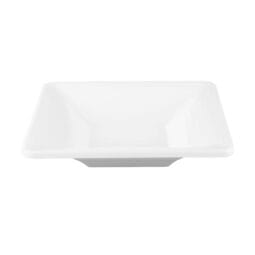 DB8RR-W - Melamine Square Pebble Bowl - White