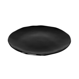 M12P-B - Melamine Round Organic Plate - Black