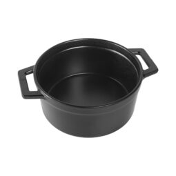 JWB63-B - Melamine Mini Pot w/ Lid - Black