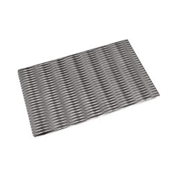 M10638RC-B - Melamine Rectangular Plate - White w/ Black Decal