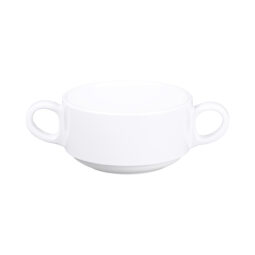 DC418-W - Melamine Cup w/ 2 Handles - White