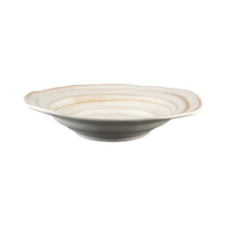 M14BST-OWD - Melamine Irregular Round Serving Bowl - Off White Design