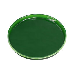 DG91R-GRG - Melamine Round Coupe Plate - Green Glaze