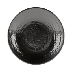 D814RR-B - Melamine Round Pebble Plate - Black