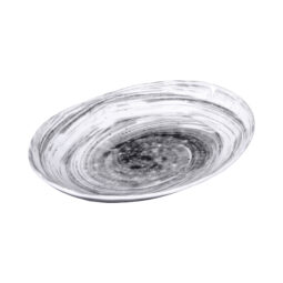 D1181OV-BD - Melamine Deep Oval Plate - Black Design