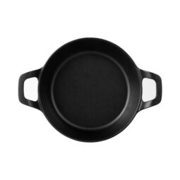 MFP7178-B - Melamine Faux Cast Iron Fry Pan - Black