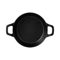 MFP6381-B - Melamine Faux Cast Iron Fry Pan - Black
