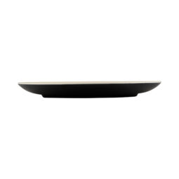 JW99R2T-ES - Melamine Round Plate - Ebony Outside, Sand Inside
