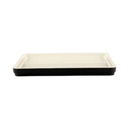 JWL11852T-ES - Melamine Two Tone Bento Box Lid - Ebony Outside, Sand Inside