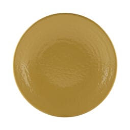 D814RR-OO - Melamine Round Pebble Plate - Olive Oil
