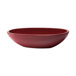 M157OV-CBR - Melamine Long Oval Bowl - Cranberry