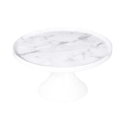 M8RPKT-C - Melamine Round Plate Stand - Carrara Marble