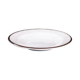 DB10M-W - Melamine Round Crackle Pasta/Soup Bowl - White