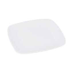 D7SQR-W - Melamine Rounded Edge Square Plate - White